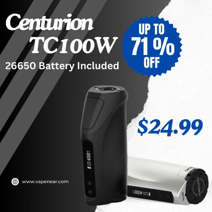 Discount code for Centurion Tc100w 71% discount at Vape Near A