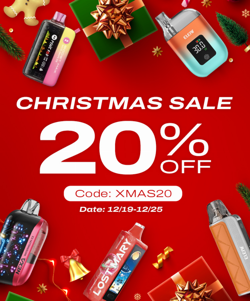 Discount code for christmas early sales 20% discount vapenear at Vape Near A