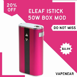 Discount code for Eleaf istick 50w at Vape Near A