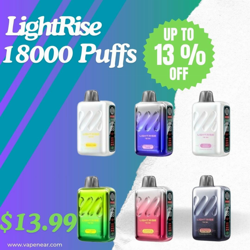 Discount code for Lightrise 18000 puffs 13% discount at Vape Near A