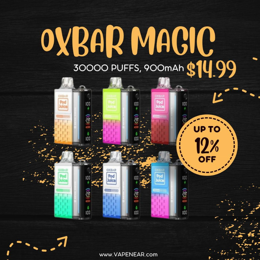 Discount code for OXBAR MAGIC 30000 Puffs 12% discount at Vape Near A