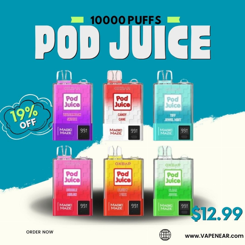 Discount code for Pod Juice x Oxbar 10000 Puffs 19% discount at Vape Near A