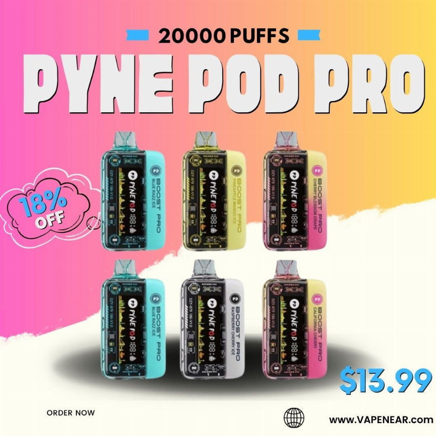 Discount code for Pyne Pod Pro 20000 Puffs 18% discount at Vape Near A
