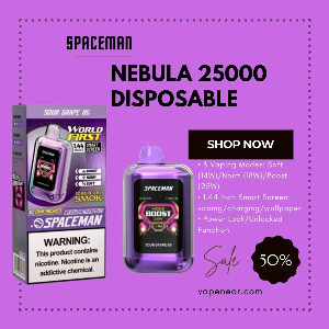 Discount code for Spaceman Nebula 25K Plus Disposable Vape 50% discount at Vape Near A