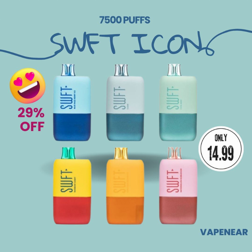 Discount code for SWFT ICON 7500 PUFFS 29% discount at Vape Near A