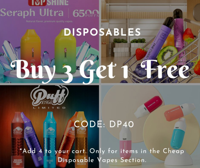 Discount code for Buy 4 Disposable vapes get the cheapest one Free at vapenear