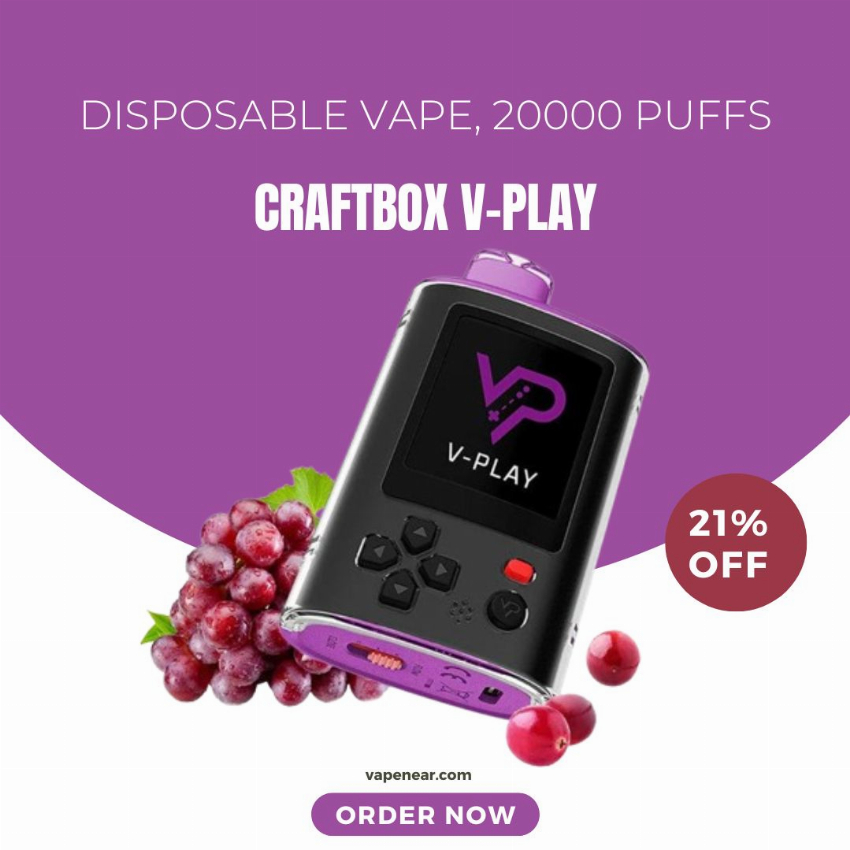 Discount code for Craftbox V-Play 20K Disposable Vape 21% discount at vapenear