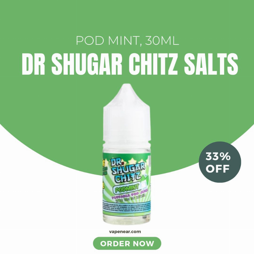Discount code for Dr Shugar Chitz Salts 30ml - Pod Mint 33% discount at vapenear
