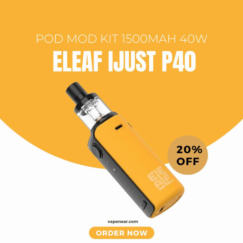 Discount code for Eleaf iJust P40 Pod Mod Kit 1500mAh 40W- 20% discount at vapenear