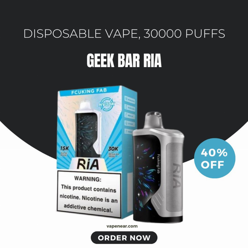 Discount code for Geek Bar Ria NV30K Disposable Vape 40% discount at vapenear