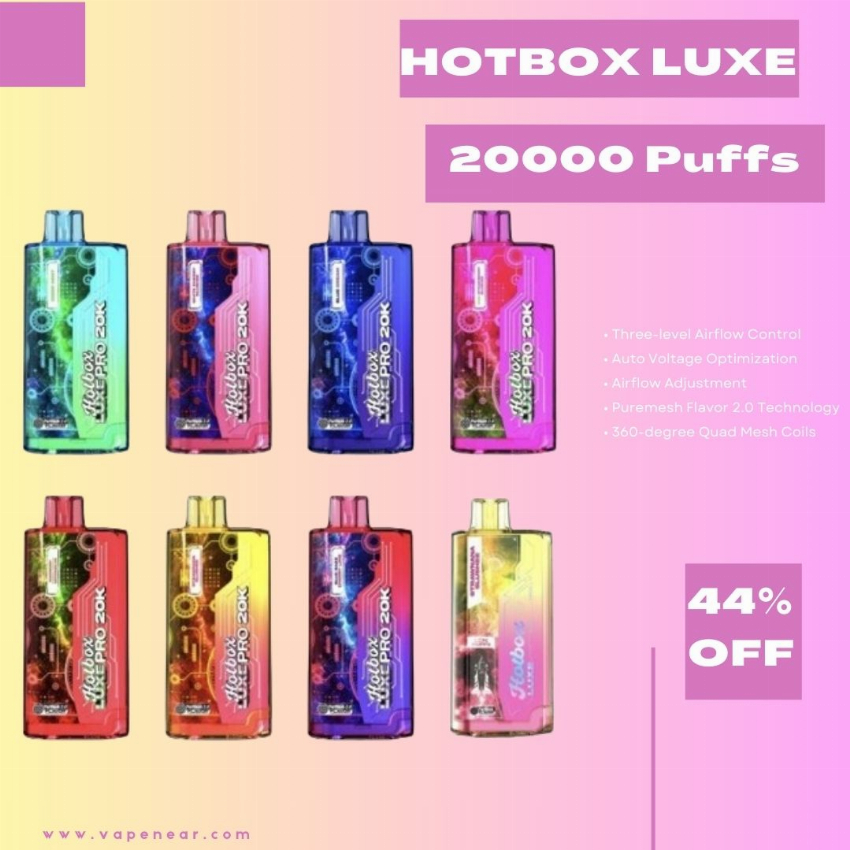 Discount code for Hotbox Luxe Pro 20K Disposable 44% discount at vapenear