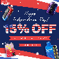 Discount code for Independence day sale 15% discount sitewide at vapenear