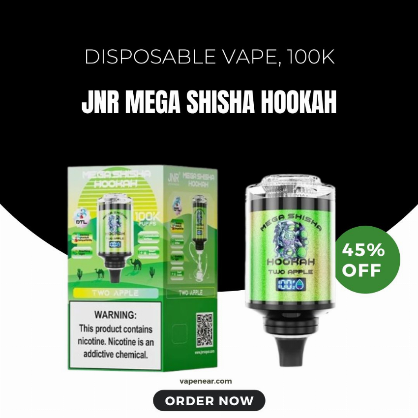 Discount code for JNR Mega Shisha Hookah 100K Disposable-45% discount at vapenear