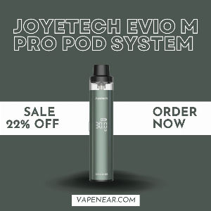 Discount code for Joyetech EVIO M Pro Pod System Kit 1100mAh 30W 22% discount at vapenear