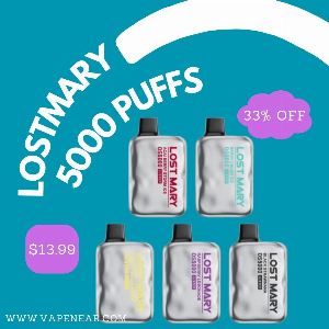 Discount code for LOST MARY 5000 PUFFS 33% discount at vapenear