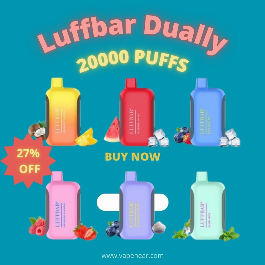 Discount code for LUFFBAR Dually 20000 Puffs Disposable 27% discount at vapenear
