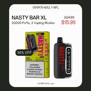 Discount code for Nasty Bar XL 20K Disposable Vape Device 36% discount at vapenear