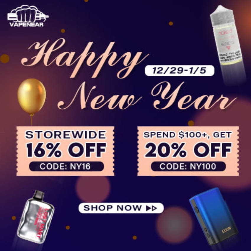 Discount code for New Year 16% discount Storewide Sale at vapenear