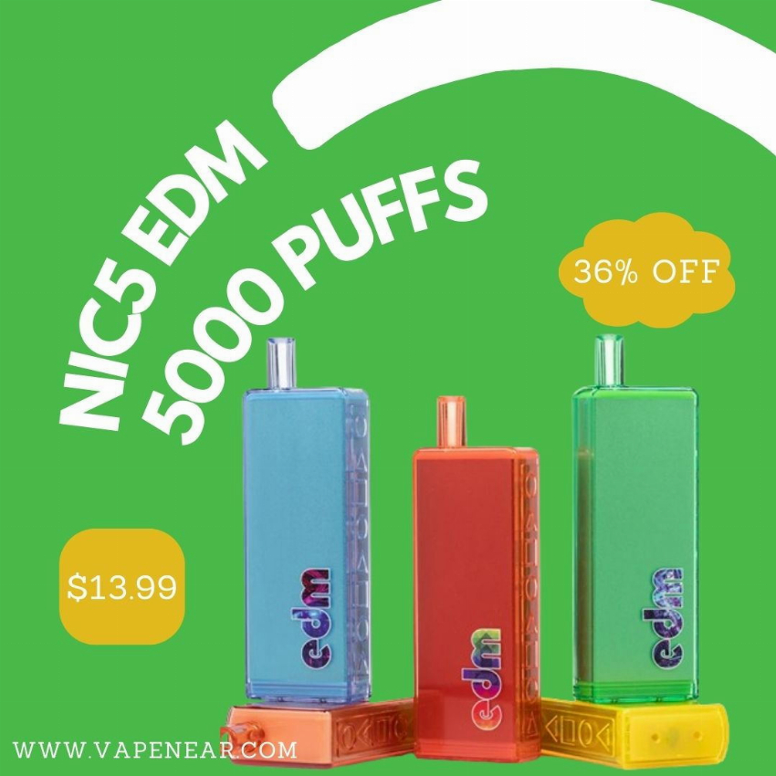 Discount code for NIC EDM 5000 PUFFS 36% discount at vapenear