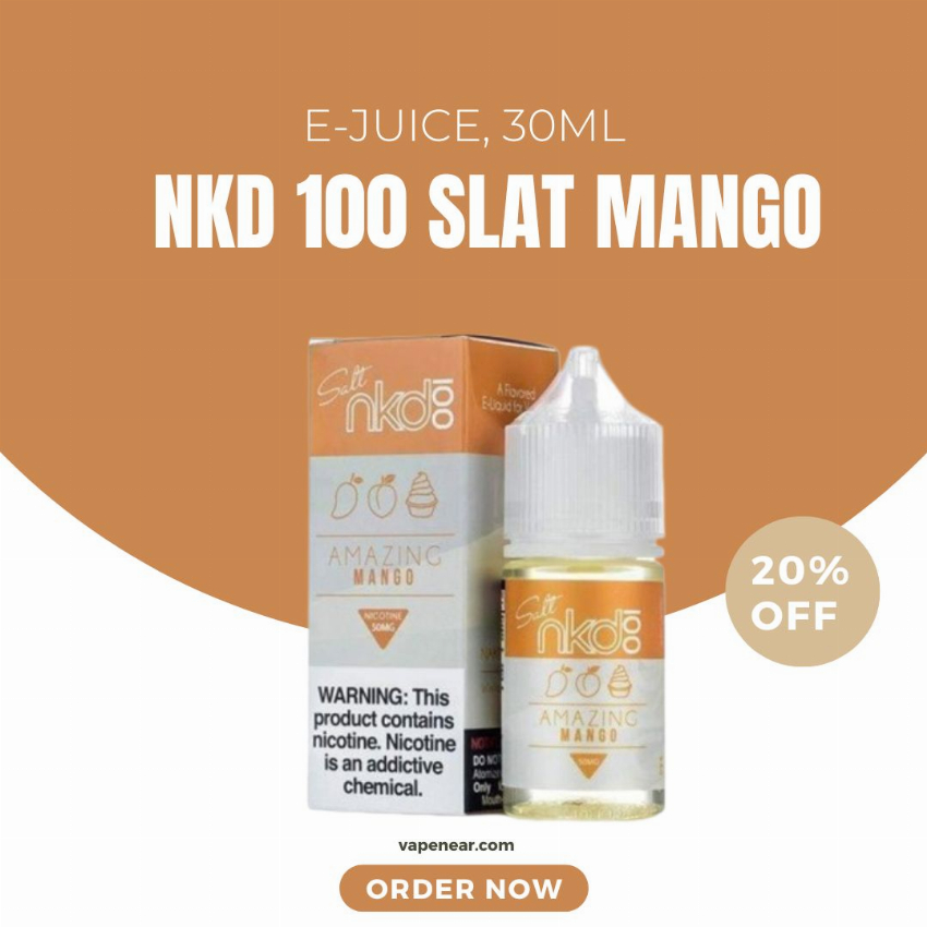 Discount code for NKD 100 Salt Mango E-juice 30ml 20% discount at vapenear