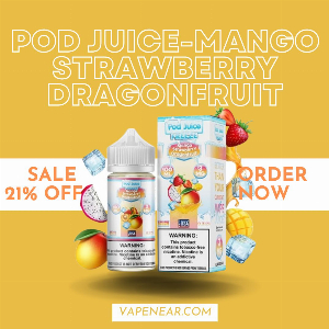 Discount code for Pod Juice - Mango Strawberry Dragonfruit Freeze 100ml 21% discount at vapenear