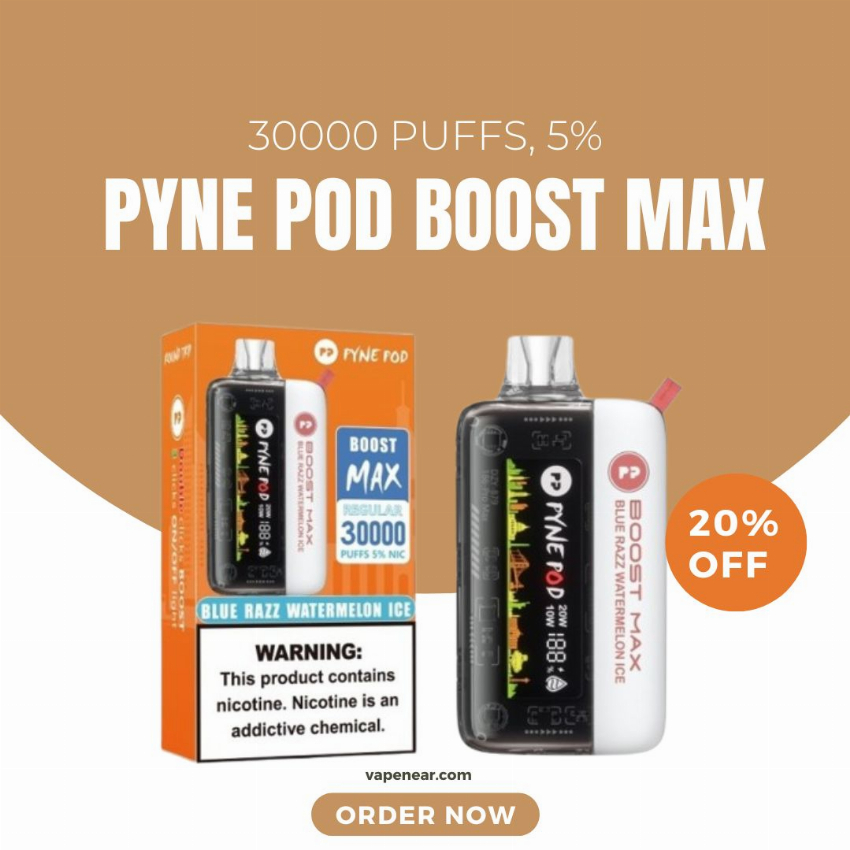 Discount code for Pyne Pod Boost Max 30000 Disposable Vape 20% discount at vapenear