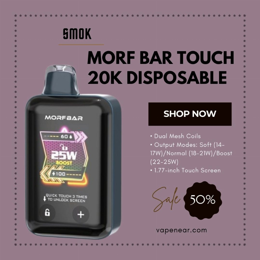 Discount code for SMOK MORF BAR Touch 20K Disposable Vape 50% discount at vapenear