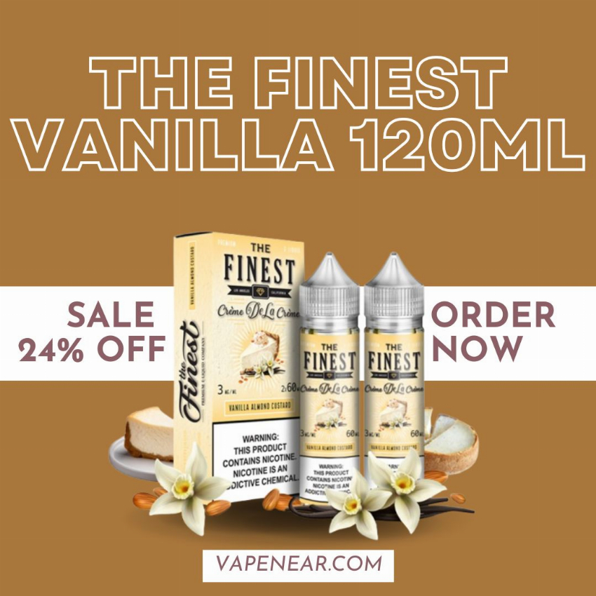 Discount code for The Finest Vanilla Almond Custard E-juice 120ml 24% discount at vapenear