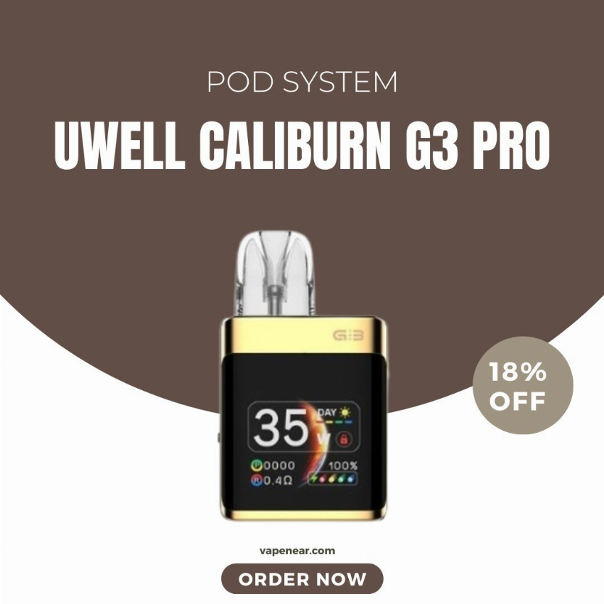Discount code for Uwell Caliburn G3 Pro KOKO Pod System Kit 18% discount at vapenear