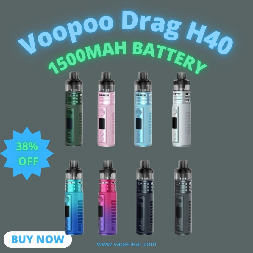 Discount code for VOOPOO Drag H40 Pod Mod Starter 38% discount at vapenear