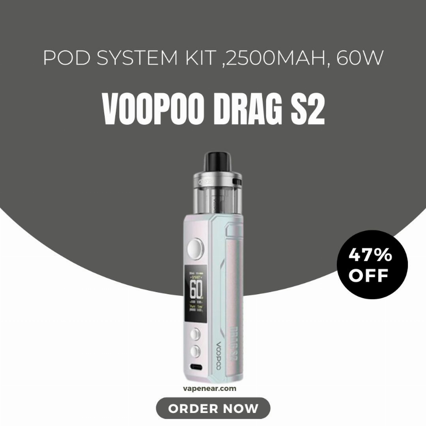Discount code for VOOPOO Drag S2 Pod System -47% discount at vapenear