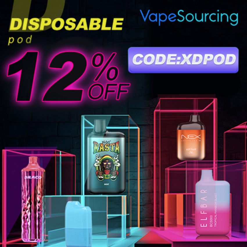 Discount code for 12% discount for All Disposable Kit at Vapesourcing Electronics Co Ltd