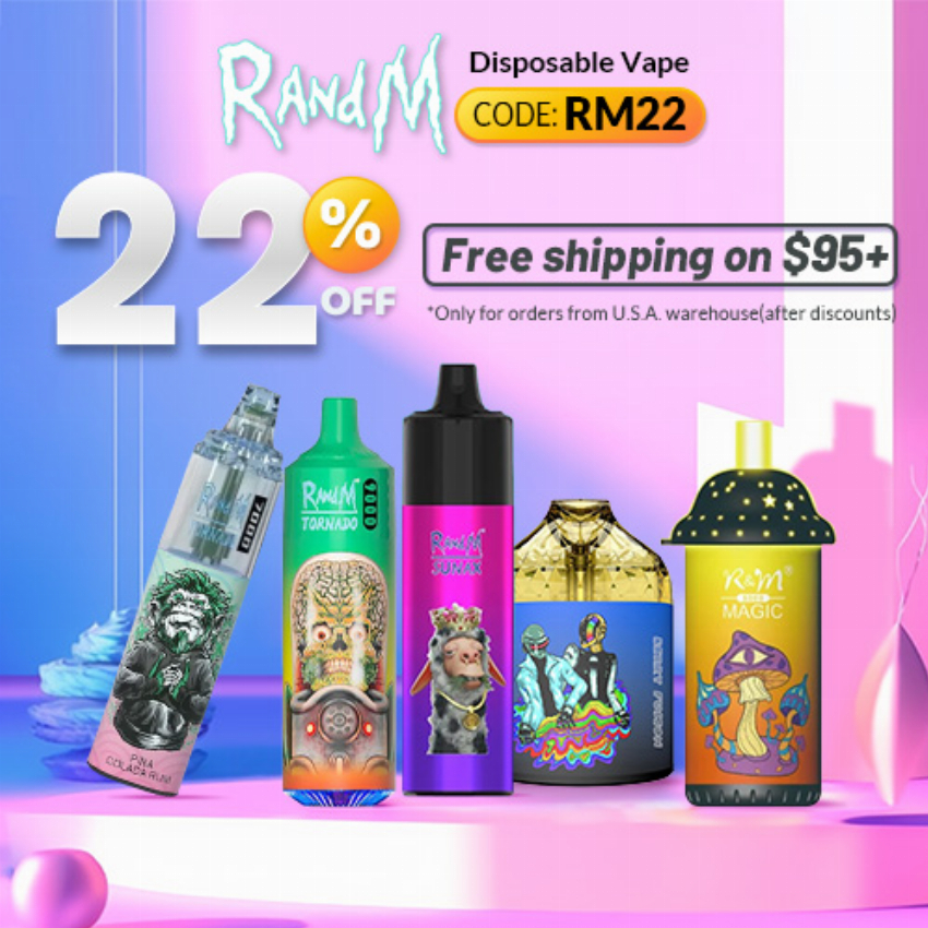 Discount code for 22% discount for all R and M disposable kits at Vapesourcing Electronics Co Ltd