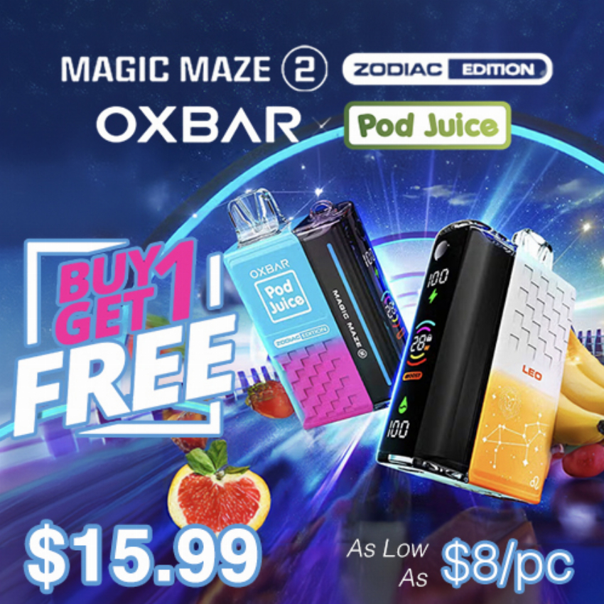 Discount code for Buy 1 Get 2 OXBAR Magic Maze 2 30K Disposable Vape Kit at Vapesourcing Electronics Co Ltd