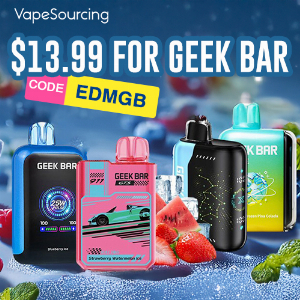 Discount code for 12 99 for Geek Bar Disposable Vape at Vapesourcing Electronics Co Ltd