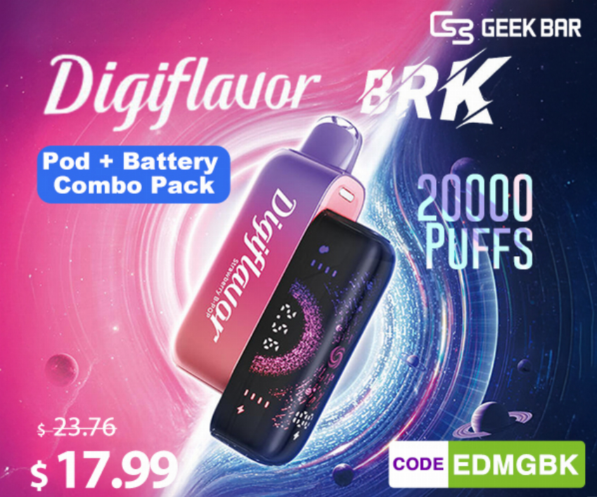 Discount code for 17 99 for Geek Bar Digiflavor K Disposable Combo at Vapesourcing Electronics Co Ltd