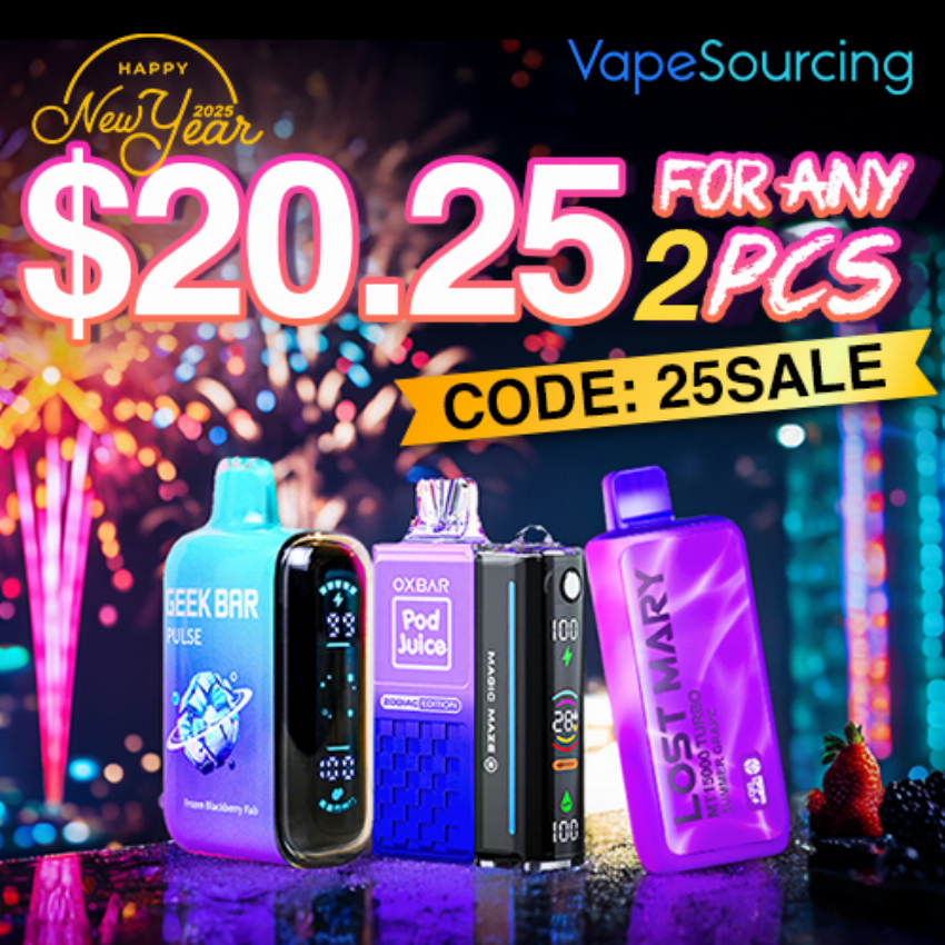 Discount code for 20 25 for Any 2pcs Vape Kits at Vapesourcing Electronics Co Ltd
