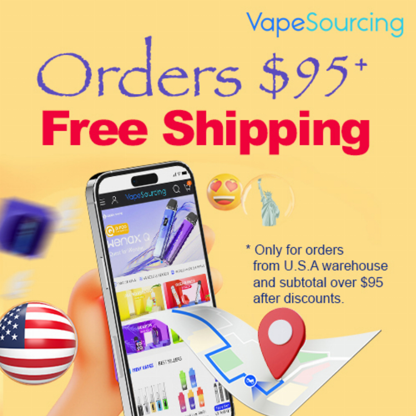 Discount code for Free Shipping over 95 from A Warehouse at Vapesourcing Electronics Co Ltd