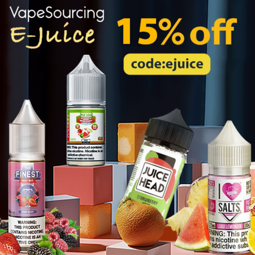 Discount code for Get 15% discount for All E-juice at Vapesourcing Electronics Co Ltd