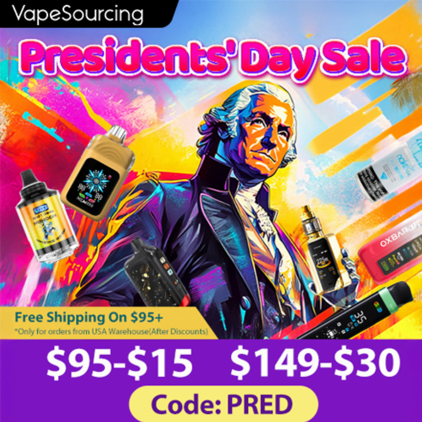 Discount code for Presidents Day Sale 95- 15 149- 30 at Vapesourcing Electronics Co Ltd