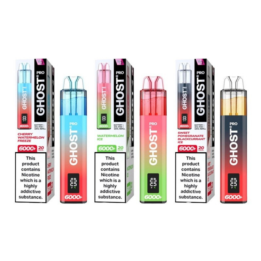 Discount code for 20% discount Ghost Pro 6000 Disposable Vape only 7 99 at VapeSourcing uk