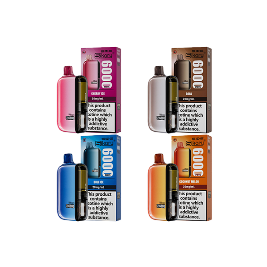 Discount code for 22% discount Sikary S6000 Disposable Vape only 6 99 at VapeSourcing uk
