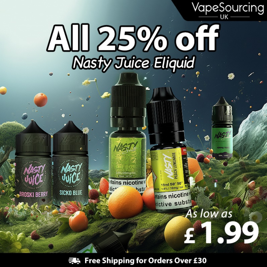 Discount code for 25% discount for Juice E-Liquid at VapeSourcing uk