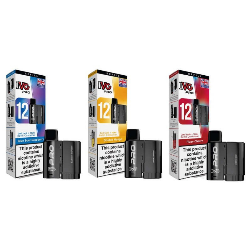 Discount code for 25% discount IVG Pro 12 Prefilled Pod 1pc pack only 5 25 at VapeSourcing uk