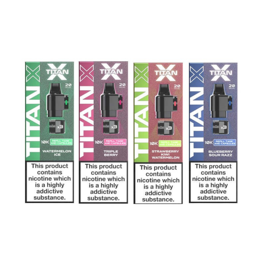 Discount code for 28% discount Titan X 10K Prefilled Pod 1pc pack only 5 00 at VapeSourcing uk