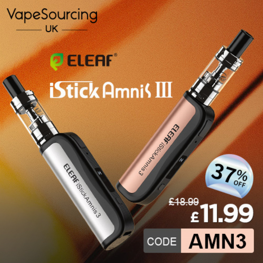 Discount code for 36 86% discount for Eleaf iStick Stream 3 Vape Mod Kit 900mAh 20W at VapeSourcing uk