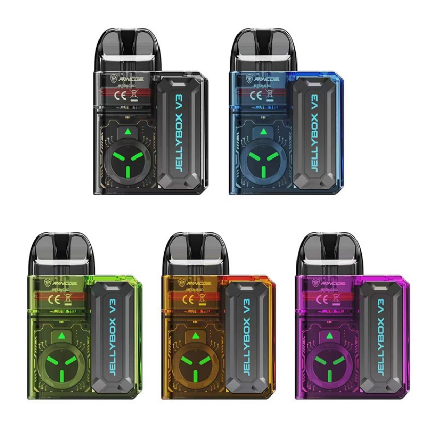Discount code for 38% discount for Rincoe Jellybox V3 Pod Kit 750mAh 16W at VapeSourcing uk