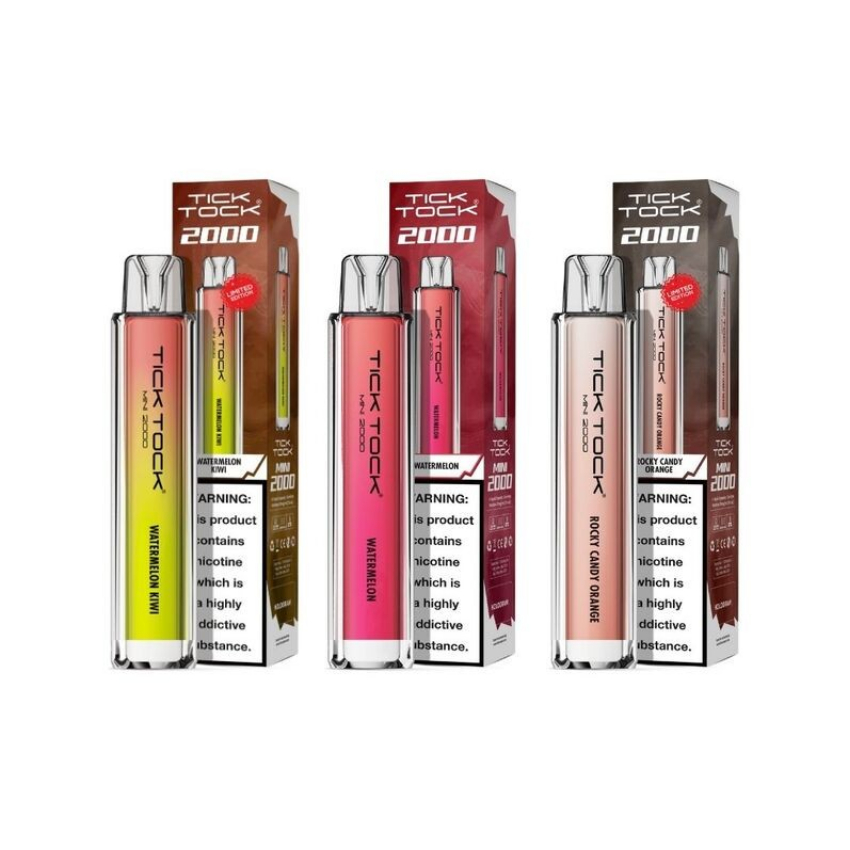 Discount code for 33% discount Tick Tock Mini 2000 Prefilled Pod Kit only 3 99 at VapeSourcing uk