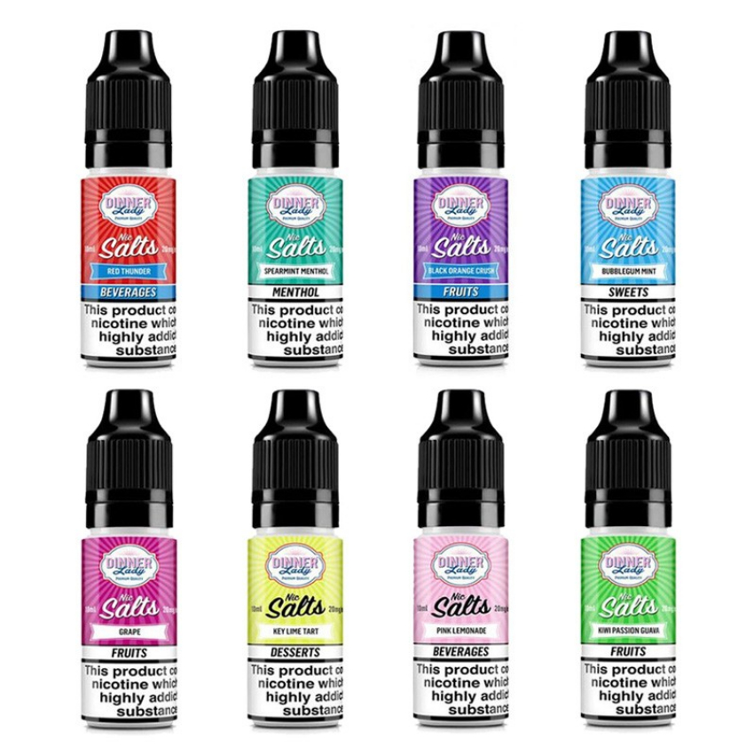 Discount code for 50% discount for Dinner Lady Nicotine Salt E-liquid 10ml at VapeSourcing uk
