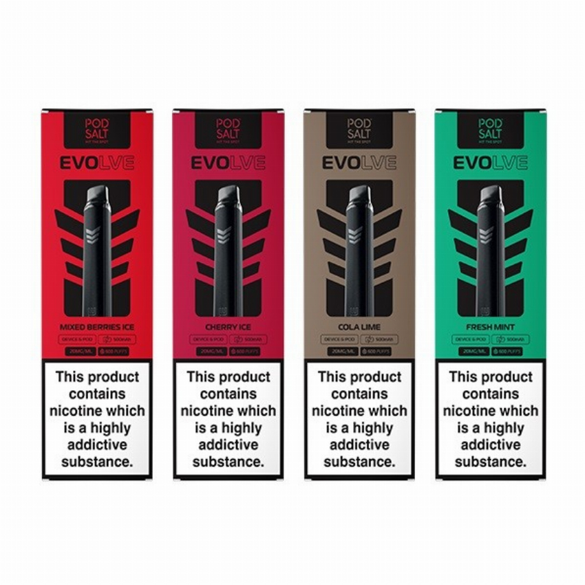 Discount code for UK LIVERY 33% discount for Pod Salt Evolve Pod Kit 600 Puffs at VapeSourcing uk